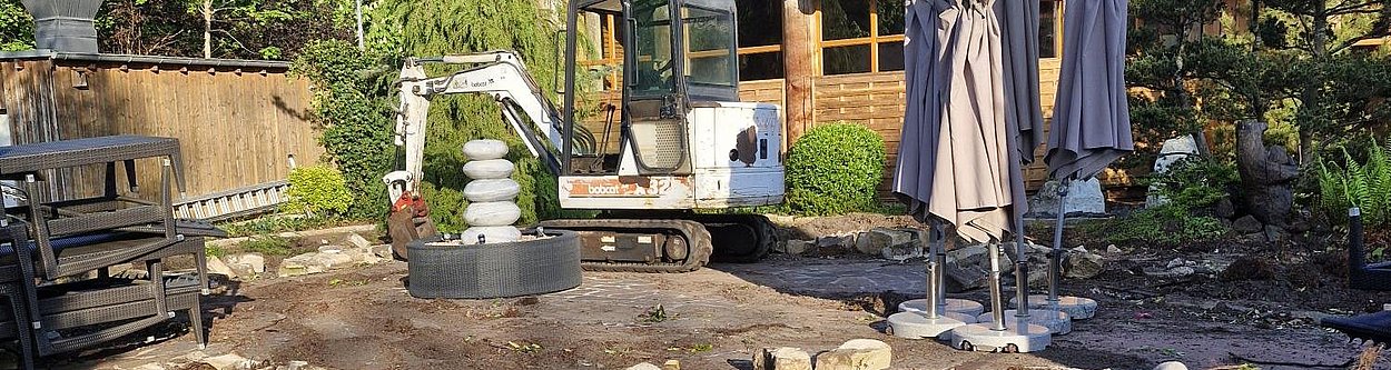 Bauarbeiten Sauna Außenbereich