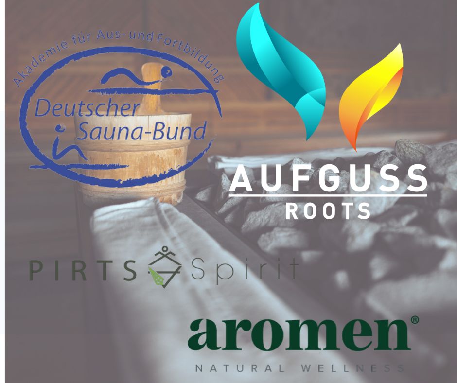 Logos von Anbietern für Saunakurse